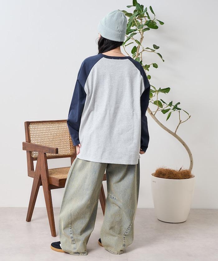 配色拉格朗T-shirt