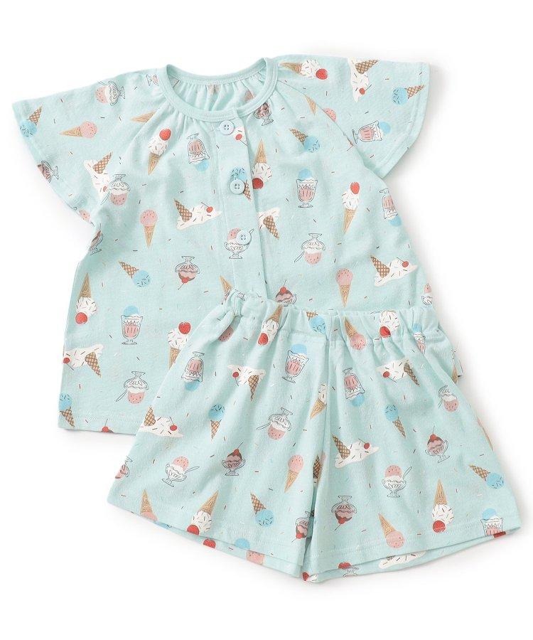 冰淇淋圖案開襟睡衣