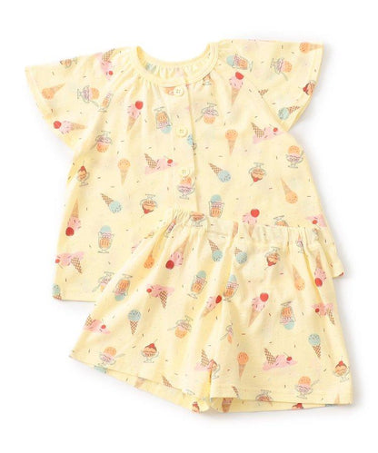 冰淇淋圖案開襟睡衣