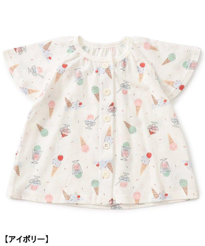 冰淇淋圖案開襟睡衣
