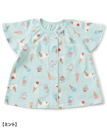 冰淇淋圖案開襟睡衣