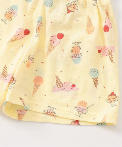 冰淇淋圖案開襟睡衣