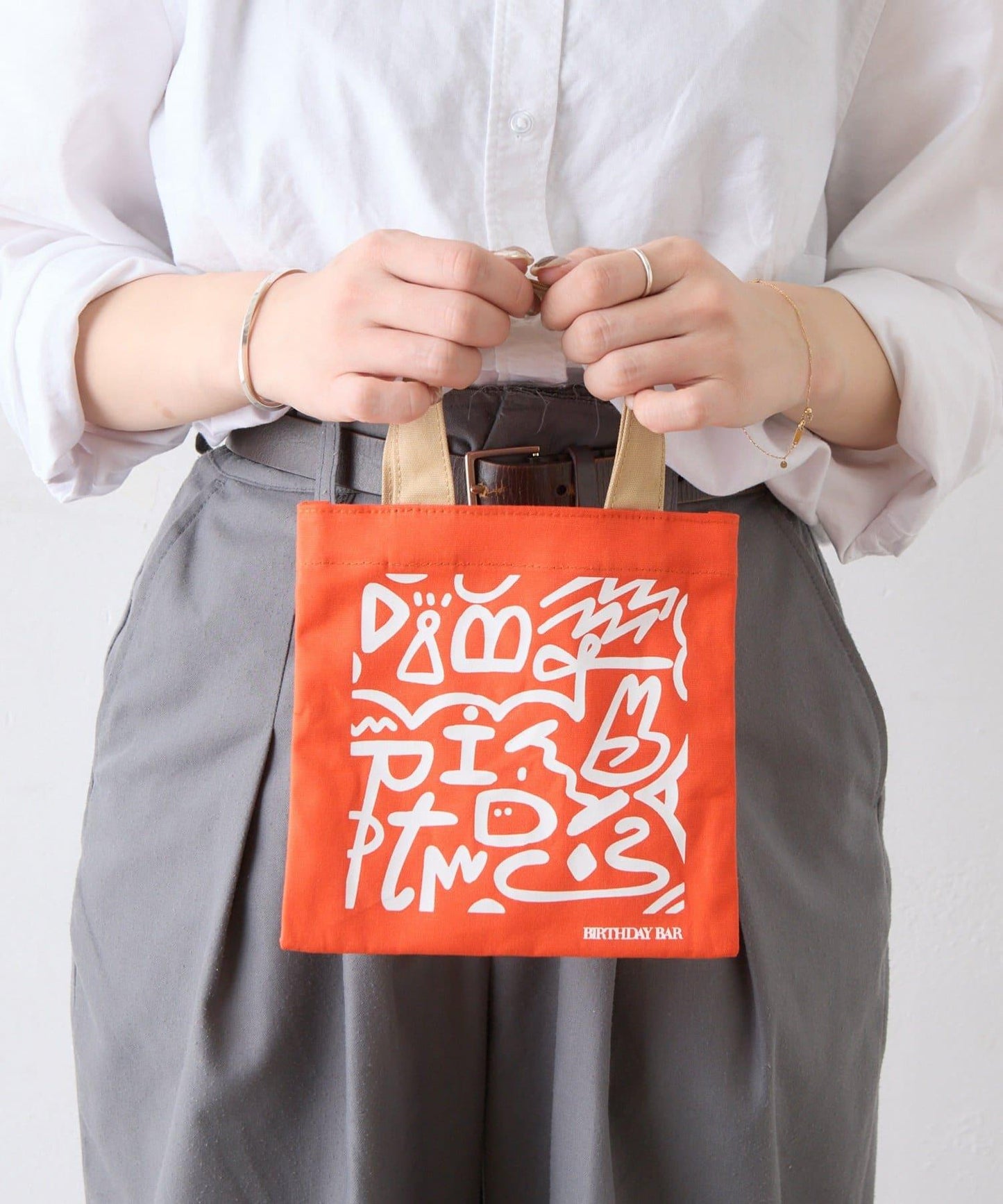 棉質迷你方形扁平包