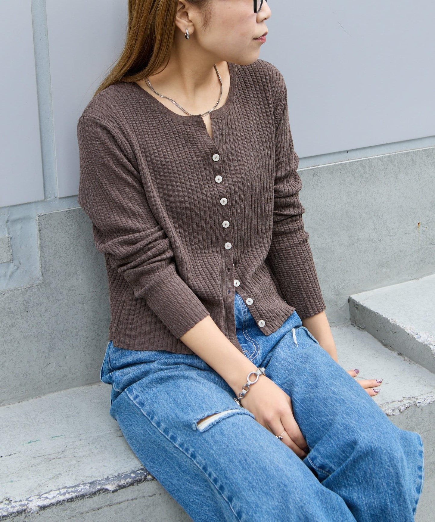 【SS】透明肋針開衫