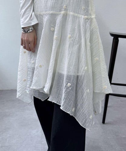 刺繡吊帶長款上衣