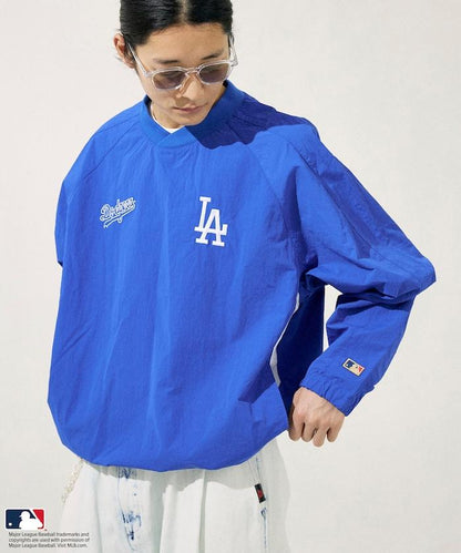 MLB 尼龍 拉鍊套頭衫