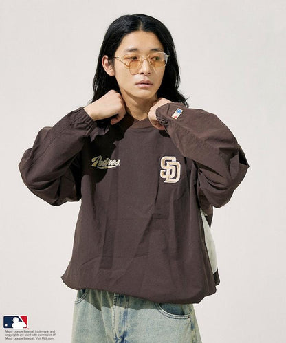 MLB 尼龍 拉鍊套頭衫