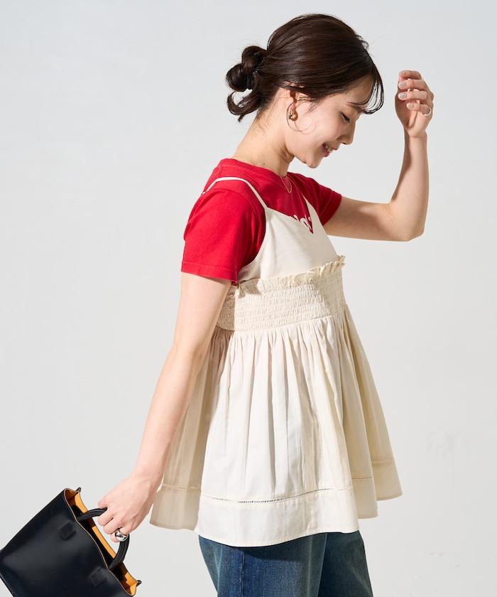 印度風捲邊吊帶長款上衣（可搭配套裝）