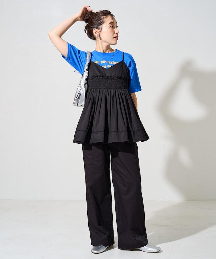 印度風捲邊吊帶長款上衣（可搭配套裝）