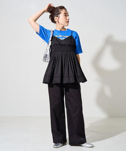 印度風捲邊吊帶長款上衣（可搭配套裝）