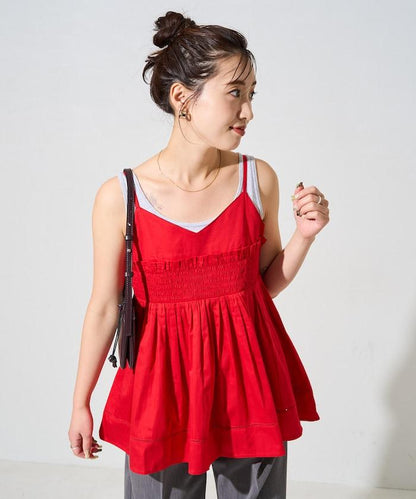 印度風捲邊吊帶長款上衣（可搭配套裝）