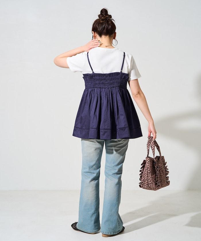 印度風捲邊吊帶長款上衣（可搭配套裝）