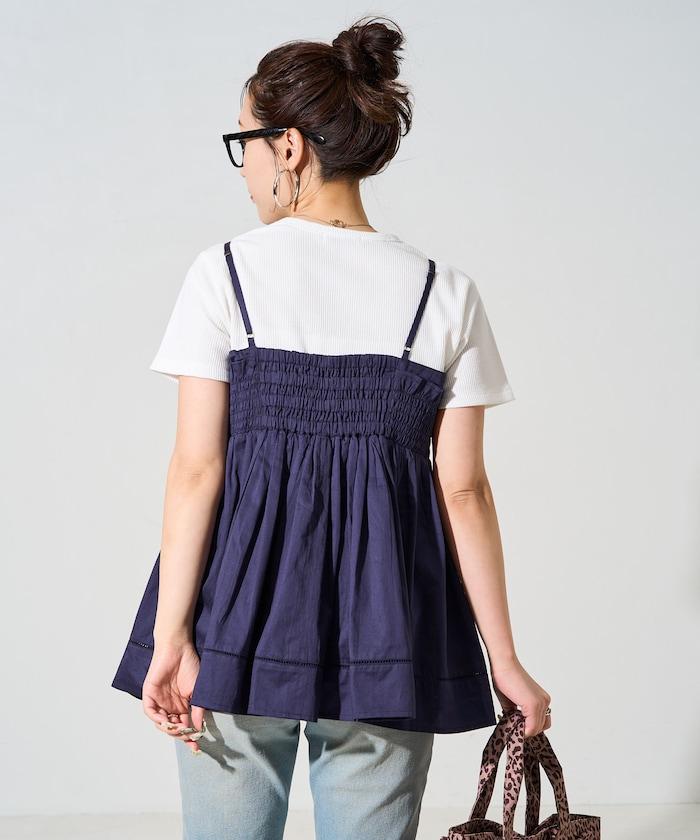 印度風捲邊吊帶長款上衣（可搭配套裝）