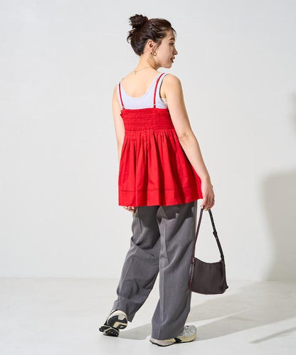 印度風捲邊吊帶長款上衣（可搭配套裝）