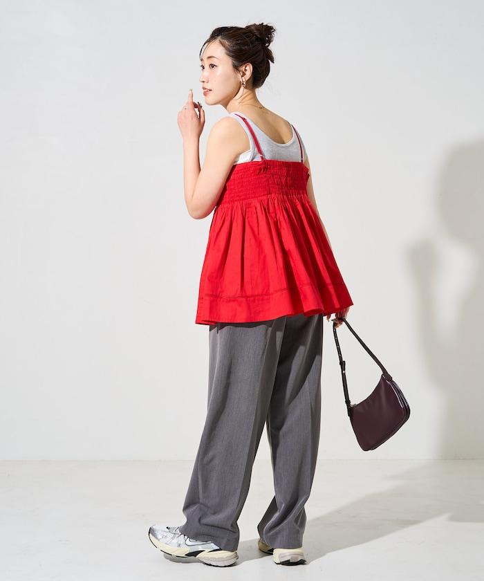 印度風捲邊吊帶長款上衣（可搭配套裝）