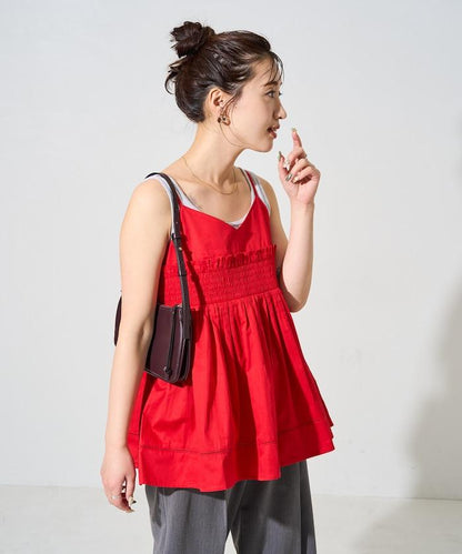 印度風捲邊吊帶長款上衣（可搭配套裝）