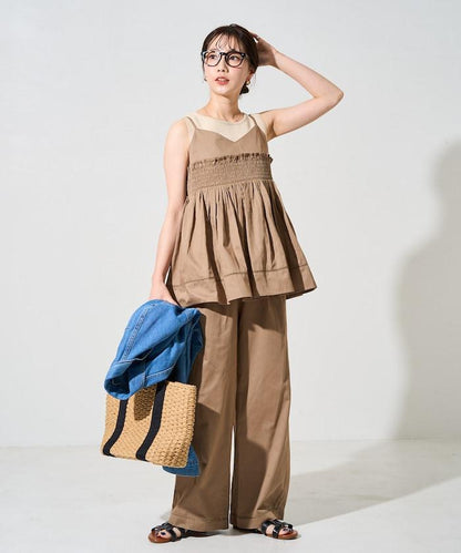 印度風捲邊吊帶長款上衣（可搭配套裝）