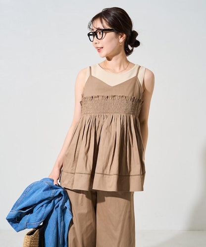 印度風捲邊吊帶長款上衣（可搭配套裝）