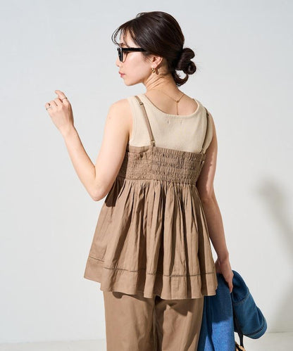 印度風捲邊吊帶長款上衣（可搭配套裝）