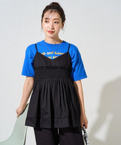 印度風捲邊吊帶長款上衣（可搭配套裝）