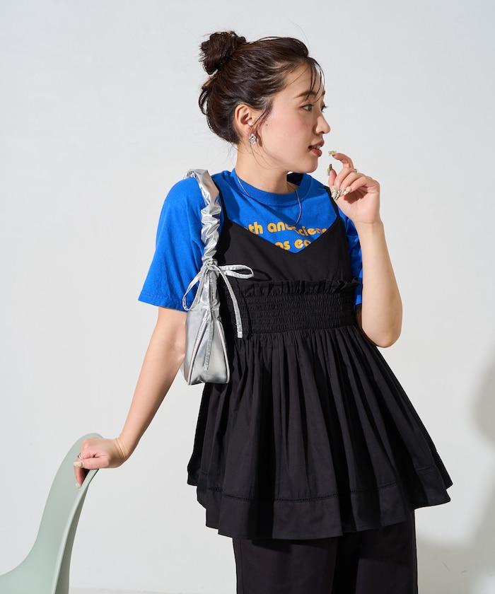 印度風捲邊吊帶長款上衣（可搭配套裝）