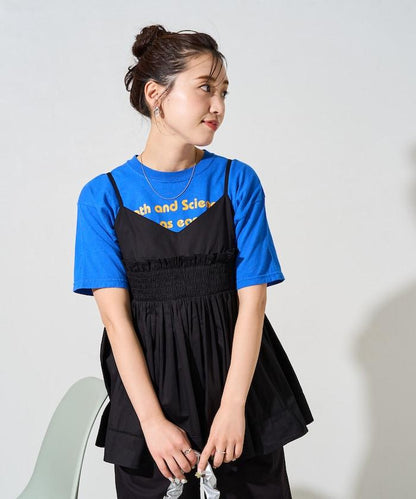 印度風捲邊吊帶長款上衣（可搭配套裝）