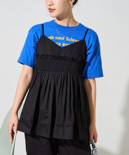 印度風捲邊吊帶長款上衣（可搭配套裝）