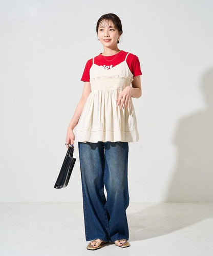 印度風捲邊吊帶長款上衣（可搭配套裝）