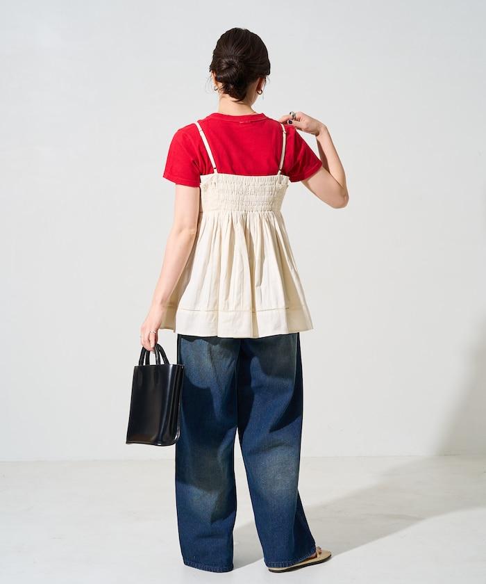 印度風捲邊吊帶長款上衣（可搭配套裝）