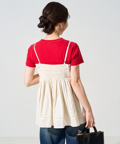 印度風捲邊吊帶長款上衣（可搭配套裝）