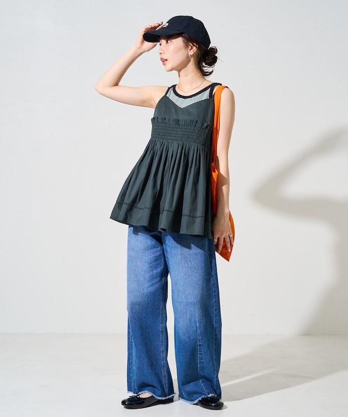 印度風捲邊吊帶長款上衣（可搭配套裝）