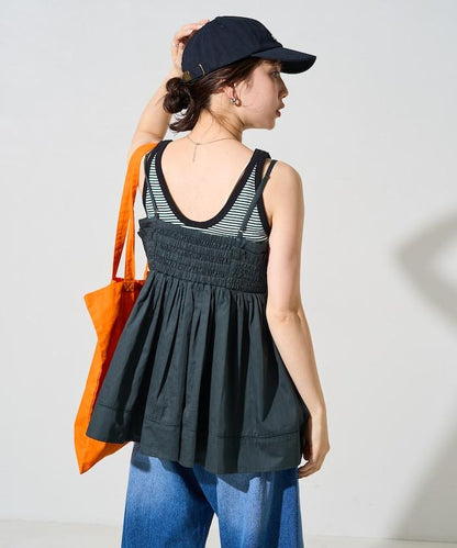 印度風捲邊吊帶長款上衣（可搭配套裝）