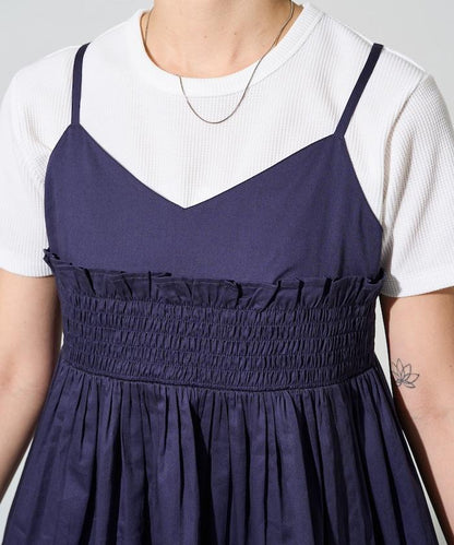 印度風捲邊吊帶長款上衣（可搭配套裝）