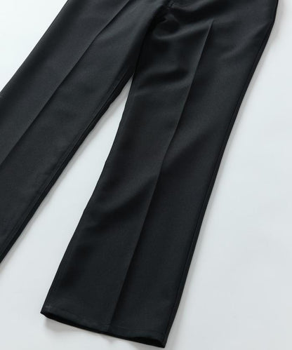 修身款彈力斜紋闊腿褲