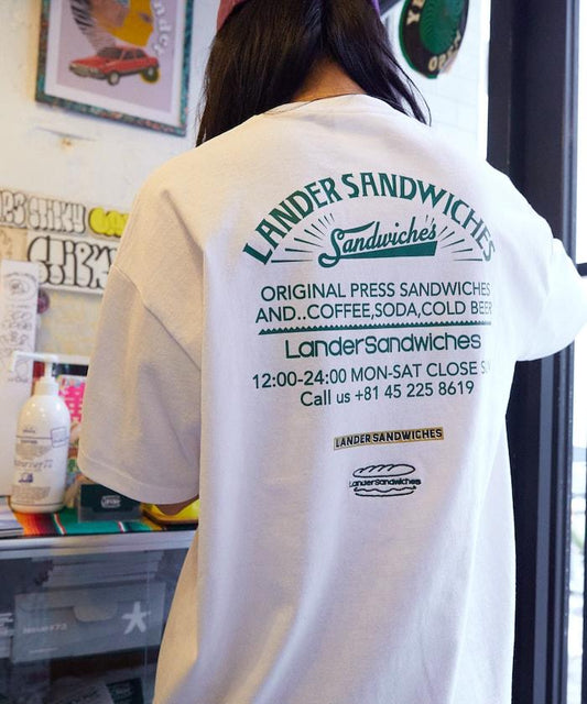 LANDER SANDWICHES×FREAK'S STORE 蘭德 聯名 大尺寸 後背印花 圓領T恤