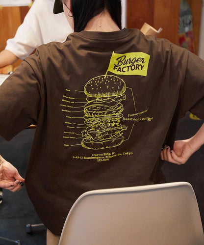 Burger Factory×FREAK'S STORE 漢堡工廠 聯名 大尺寸 後背印花 圓領T恤