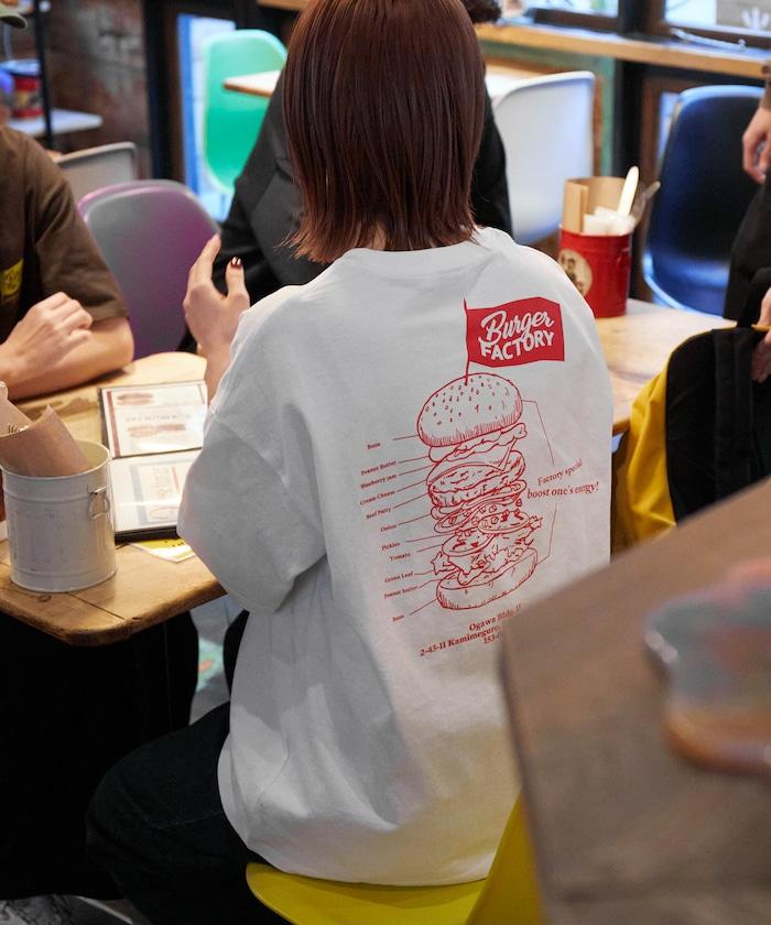 Burger Factory×FREAK'S STORE 漢堡工廠 聯名 大尺寸 後背印花 圓領T恤