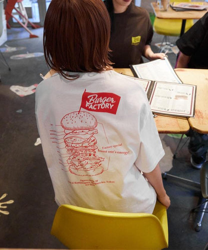 Burger Factory×FREAK'S STORE 漢堡工廠 聯名 大尺寸 後背印花 圓領T恤