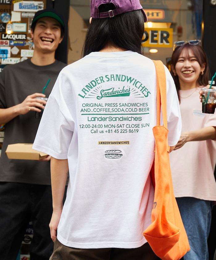 LANDER SANDWICHES×FREAK'S STORE 蘭德 聯名 大尺寸 後背印花 圓領T恤