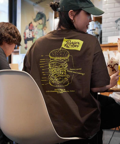 Burger Factory×FREAK'S STORE 漢堡工廠 聯名 大尺寸 後背印花 圓領T恤