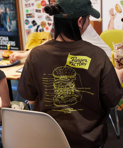 Burger Factory×FREAK'S STORE 漢堡工廠 聯名 大尺寸 後背印花 圓領T恤
