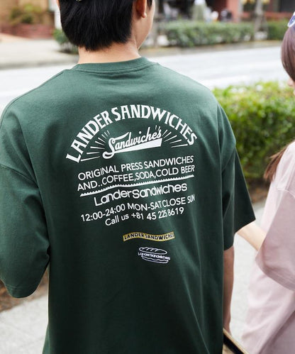 LANDER SANDWICHES×FREAK'S STORE 蘭德 聯名 大尺寸 後背印花 圓領T恤