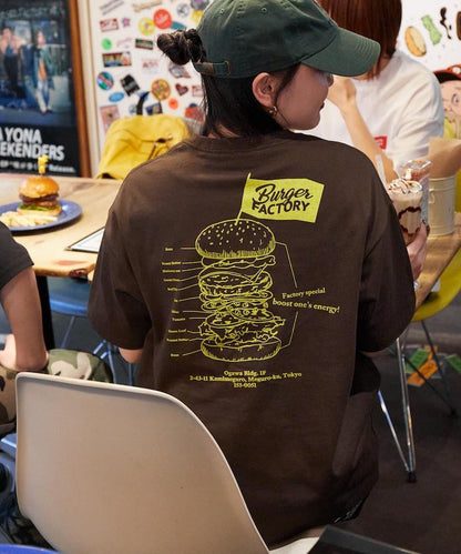 Burger Factory×FREAK'S STORE 漢堡工廠 聯名 大尺寸 後背印花 圓領T恤
