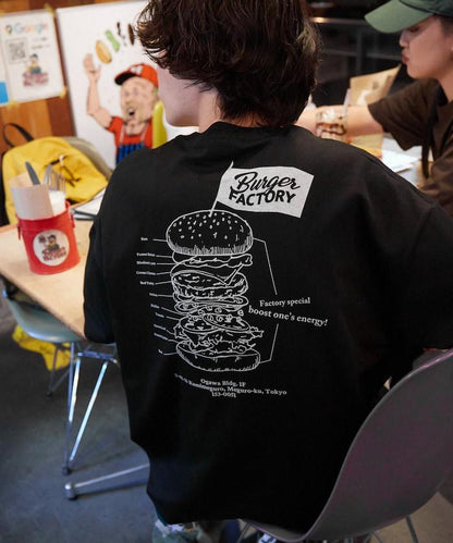 Burger Factory×FREAK'S STORE 漢堡工廠 聯名 大尺寸 後背印花 圓領T恤
