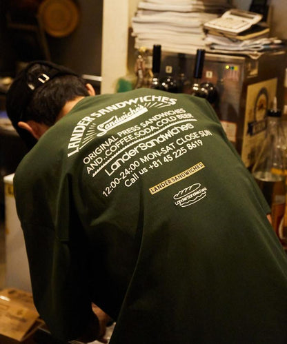 LANDER SANDWICHES×FREAK'S STORE 蘭德 聯名 大尺寸 後背印花 圓領T恤