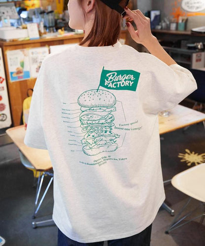 Burger Factory×FREAK'S STORE 漢堡工廠 聯名 大尺寸 後背印花 圓領T恤