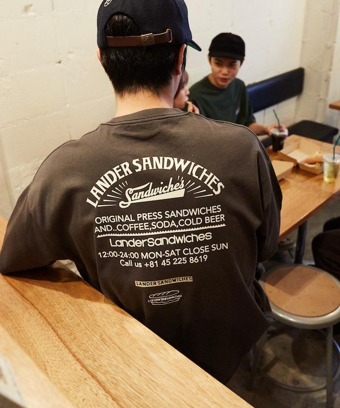 LANDER SANDWICHES×FREAK'S STORE 蘭德 聯名 大尺寸 後背印花 圓領T恤