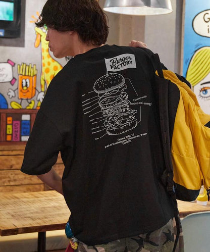 Burger Factory×FREAK'S STORE 漢堡工廠 聯名 大尺寸 後背印花 圓領T恤