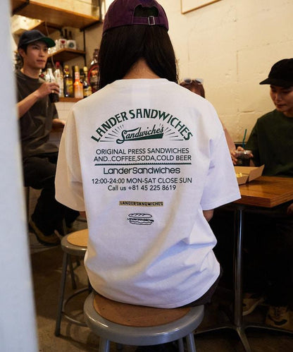 LANDER SANDWICHES×FREAK'S STORE 蘭德 聯名 大尺寸 後背印花 圓領T恤