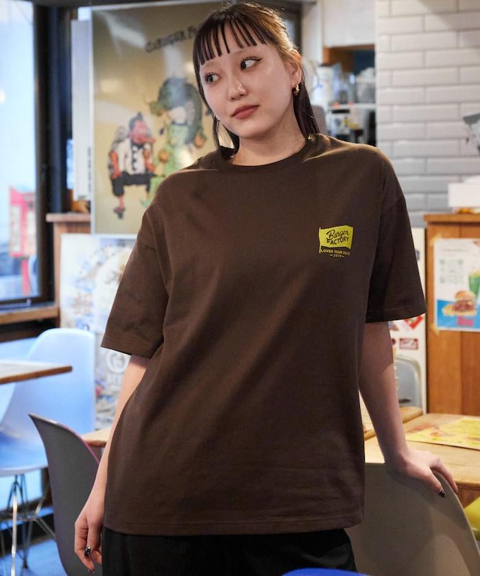 Burger Factory×FREAK'S STORE 漢堡工廠 聯名 大尺寸 後背印花 圓領T恤